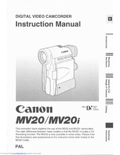 Canon MV20i Instruction Manual