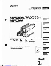 Canon MVX300 Instruction Manual