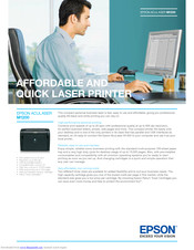 Epson Aculaser M1200 series Product Specifications And Dimensions
