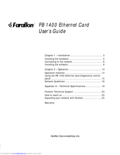 Farallon PB 1400 User Manual