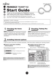 Fujitsu PRIMERGY TX200FT S2 Start Manual