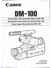 Canon DM-100 Instructions Manual