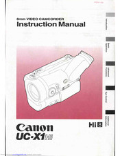 Canon UC X 1 Hi Instruction Manual