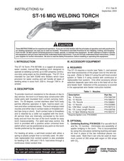 ESAB ST-16 Instructions Manual