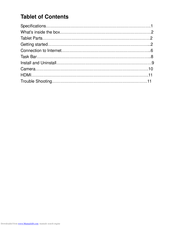 Global Phoenix MID M1060W User Manual