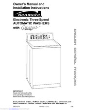 Kenmore Kenmore Electronic Three-Speed Automatic Washers Owner's Manual & Installation Instructions