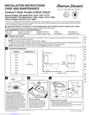 American Standard 2566 Installation Instructions