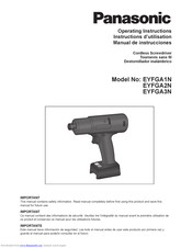 Panasonic EYFGA2N Operating Instructions Manual