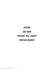 Ryobi JS550 Repair Sheet