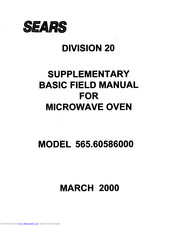Sears 565.60586000 Manual