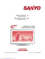 Sanyo P47460 Owner's Manual