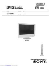 Sony WEGA KLV-27HR3 Service Manual