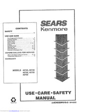 KENMORE 46755 Use & Care Manual