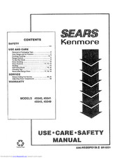 Sears Kenmore 45545 Manual