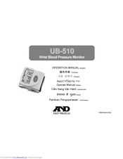 A&D UB-510 Operational Manual