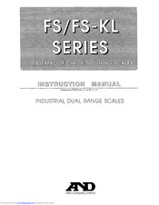 A&D FS30KLB Instruction Manual