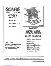 KENMORE 911.46765 Owner's Manual