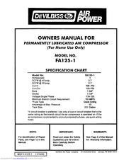 DEVILBISS FA125-1 Owner's Manual