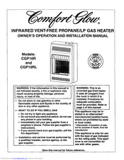 Desa Comfort Glow CGP10R Owner's Operation And Installation Manual