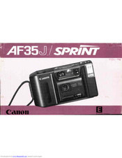 Canon AF 35 J Sprint Instruction Booklet