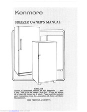KENMORE Freezer Owner's Manual