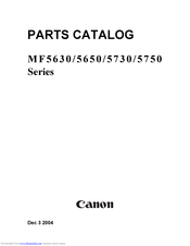 Canon imageCLASS MF5630 Parts Catalog