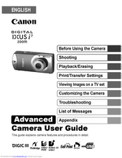 Canon Digital IXUS I7 User Manual
