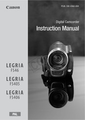 Canon LEGRIA FS 46 Instruction Manual