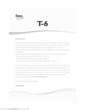 Tana water T-6 Manual