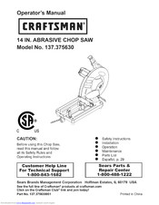 CRAFTSMAN 137.375630 Operator's Manual