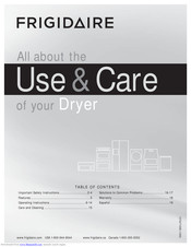 Frigidaire Dryer Use & Care Manual