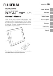 FujiFilm Finepix Real 3D V1 Owner's Manual