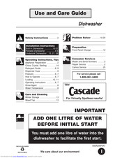 Ge Dishwasher Use And Care Manual