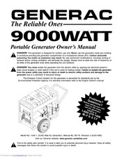 Generac Power Systems 1338-1 Owner's Manual