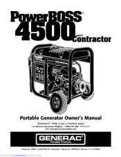 Generac Power Systems PowerBOSS Contractor 1648-0 Owner's Manual
