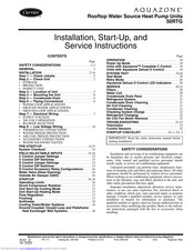 Carrier aquazone 50RTG Installation, Start-Up And Service Instructions Manual