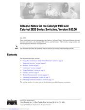 Cisco Catalyst 2820 Series Release Notes