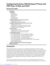 Cisco 7920 - Unified Wireless IP Phone VoIP Configuring