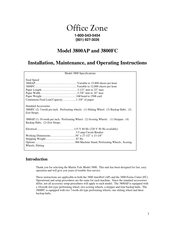 Martin Yale Martin Yale 3800FC Installation, Maintenance & Operating Instructions