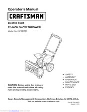 CRAFTSMAN 247.881701 Operator's Manual