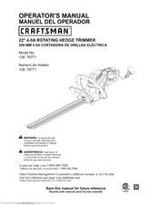 CRAFTSMAN 138.79771 Operator's Manual