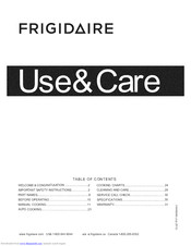 FRIGIDAIRE 316495088 Use & Care Manual