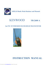 Kenwood TR-2600 A Instruction Manual