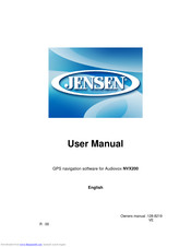 Jensen GPS navigation software for Audiovox NVX200 User Manual