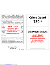 Omega Crime Guard 750i5 Operation Manual