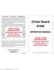 Omega Crime Guard 810i6 Operation Manual