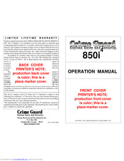 Omega Crime Guard 850i4 Operation Manual