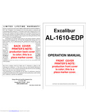 Omega Excalibur AL-1610-EDP Operation Manual