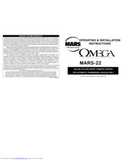 Omega MARS-22 Operating & Installation Instructions Manual