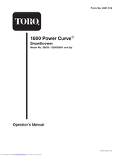 Toro 38025-220020001 Operator's Manual
